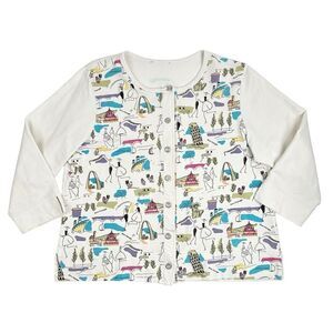 Vintage Cardigan Jacket Womens Small Bon Voyage 80s 90s